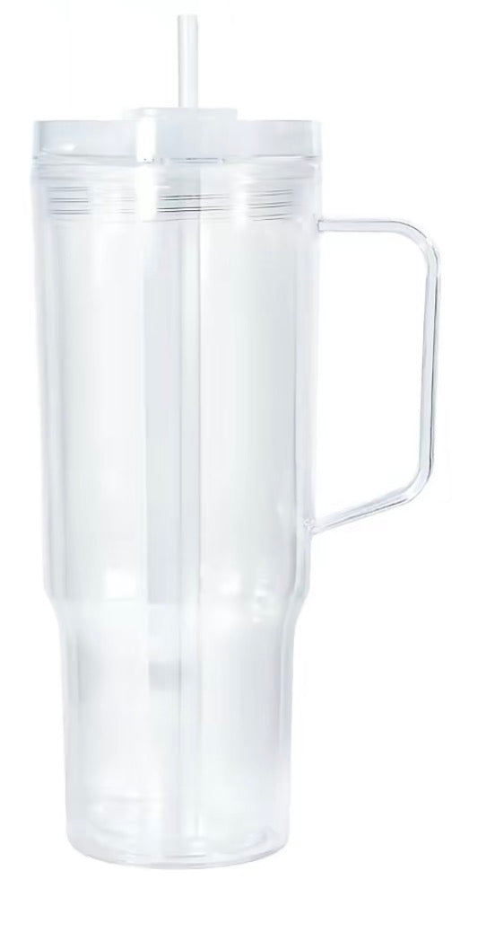 40 oz Acrylic Snow globe tumbler